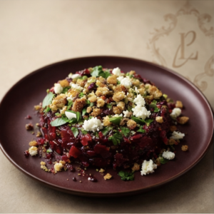 Tartare de betteraves et pommes granny