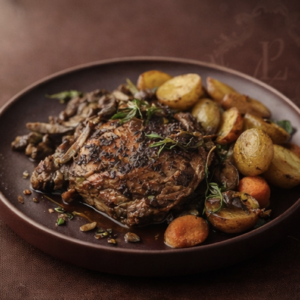 Épaule d'agneau confite 7h au romarin